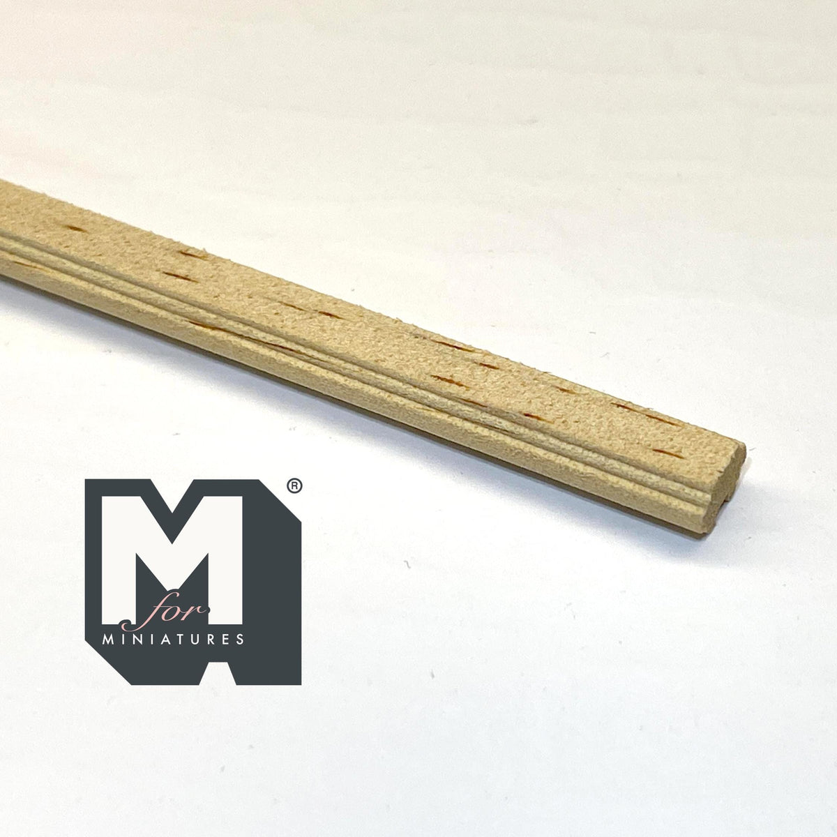 1:12 Scale Miniature Dollhouse Unpainted Flat Top Handrail with Groove, 18 inch long