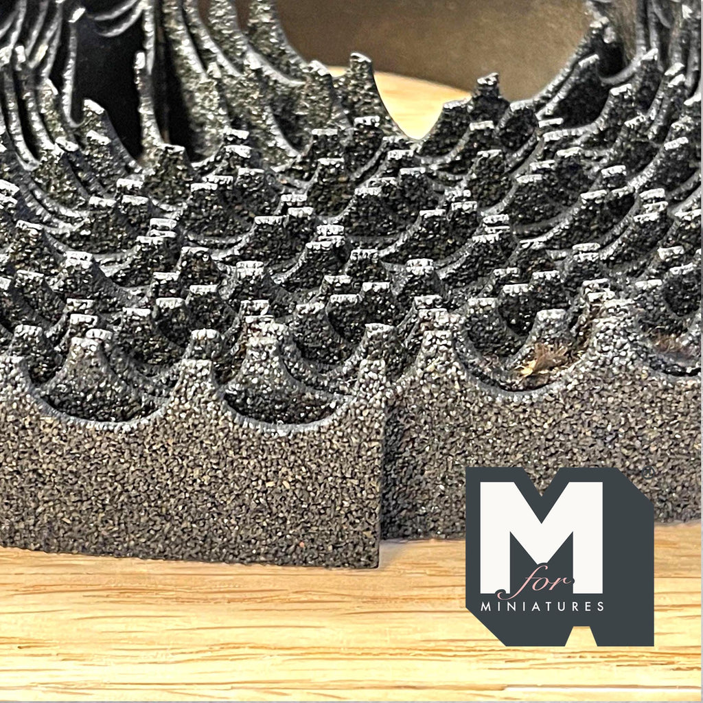 1:12 Scale Miniature Fish Scale Asphalt Shingles, Scalloped Edge, 8 Strips, 1 Sq Ft Coverage, DIY Dollhouse Supply (black)