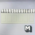 1:12 Scale Miniature Dollhouse Raised Rectangle Wainscot Panel, 9-13/16 inch long (white)