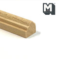 Miniature Rounded Step Wood Trim Molding for Dollhouse Walls, 12 inch long
