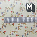 1:12 Scale Miniature Floral Trellis Wallpaper with Printed Border, 18-11/16 x 10-7/16 inch, DIY Dollhouse Supply (cream)