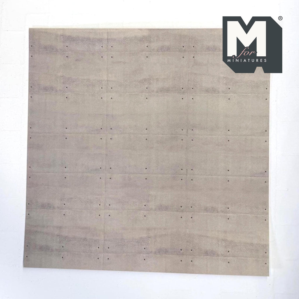 1:12 Scale Miniature Embossed Concrete Panel Wall Sheet, 8-1/4 x 8-1/4 inch, DIY Dollhouse Supply (not self-adhesive)