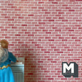1:12 Scale Miniature Red Brick Wall Style Wallpaper, 16-9/16 x 10-5/8 inch, DIY Dollhouse Supply (not self-adhesive)