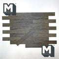 1:12 Scale Miniature Wood Textured Vinyl Peel and Stick Floor Planks, Set of 20, 3-15/16 inch long, DIY Dollhouse Supply (dark gray) (A)