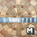 1:12 Scale Embossed Circular Paving Stone Sheet, 8-1/4 inch square, DIY Dollhouse Supply (not self-adhesive) (earth tone)