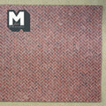 Miniature Weathered Embossed Herringbone Brick Paving Sheet, 15-15/16 x 11-5/8 inch, DIY Dollhouse Supply