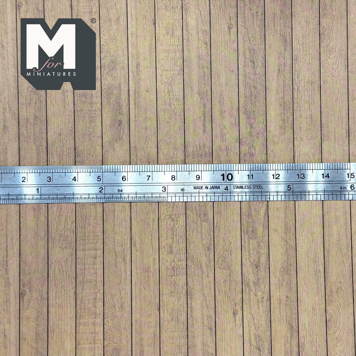1:12 Scale Embossed Wood Plank Floor and Wall Sheet, 8-1/4 inch square, DIY Dollhouse Supply (not self-adhesive) (dark beige)