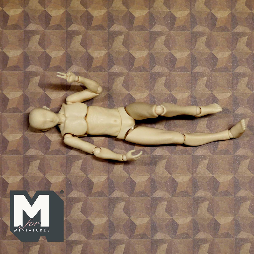 1:12 Scale Miniature Brown and Tan Geometric Parquet Wood Peel and Stick Flooring Paper, 8 x 11 inch, DIY Dollhouse Supply