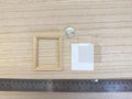 1:12 Scale Miniature Unpainted Wooden Photo Frame with Glazing and Backing, Ready to Paint, 3 inch wide, Dollhouse Craft Supply
