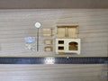 1:12 Scale Miniature Dollhouse Unpainted Wood Kitchen Range Stove with Short Chimney, 4-1/2 inch tall