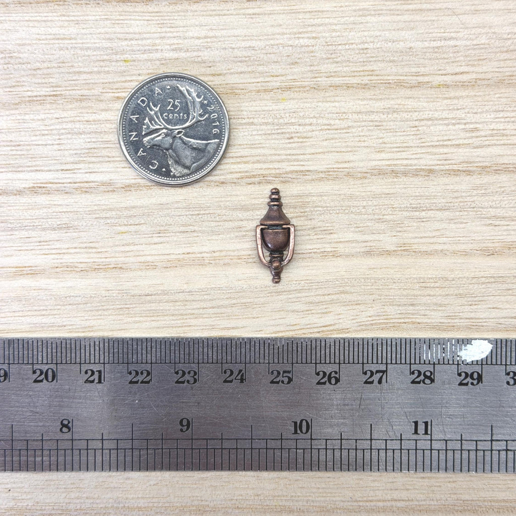 1:12 Miniature Door Knocker, Door Hammer, Door Rapper, Door Clapper, Door Beater Dollhouse Supply (antique copper)