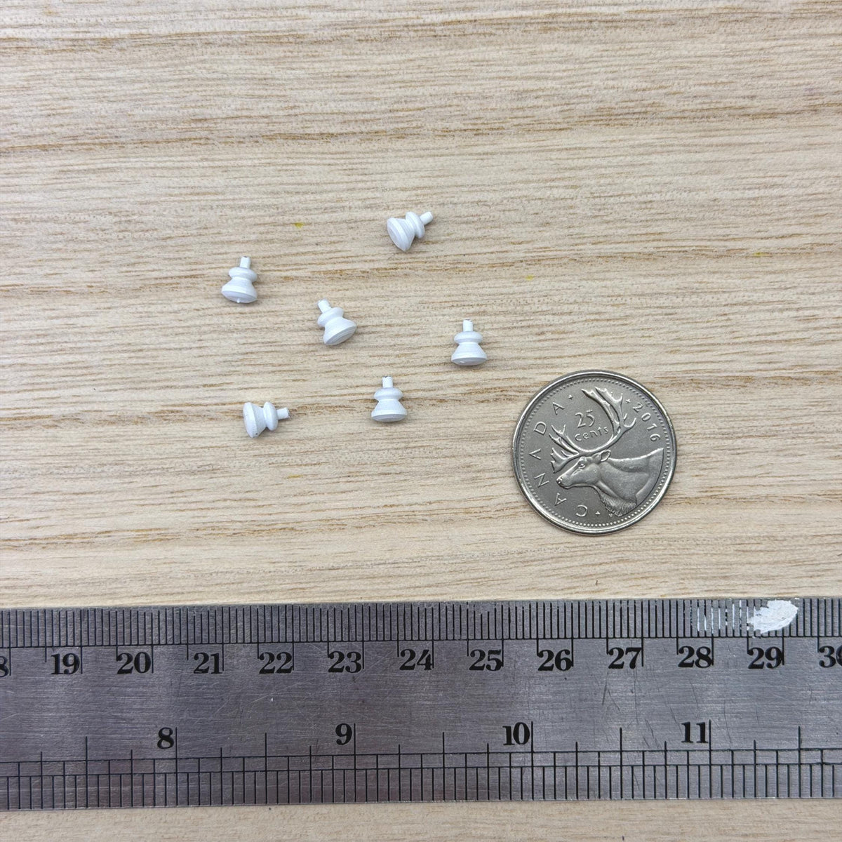 1:12 Scale Miniature White Round Cabinet Pulls Dresser Knobs Drawer Pulls Door Knobs 6 Piece Pack Dollhouse Supply