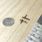 1:12 Scale Miniature Bronze Door Handle with Key Hole Old English Style Door Lever 2 Piece Pack Dollhouse Supply (antique copper)