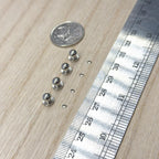 1:12 Scale Miniature Metal Round Door Knob with Keyhole 4 Pack Set Dollhouse Supply (silver)