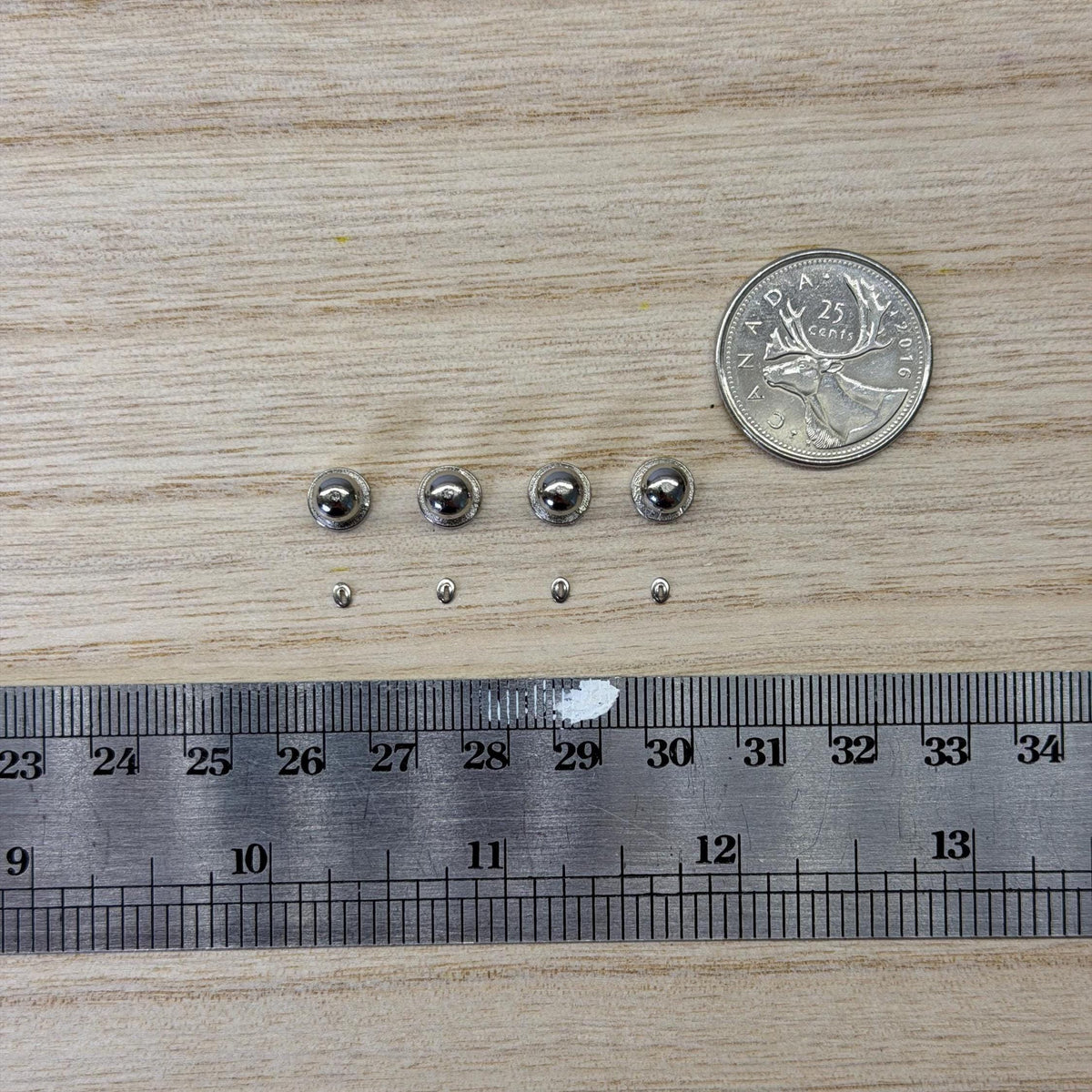 1:12 Scale Miniature Metal Round Door Knob with Keyhole 4 Pack Set Dollhouse Supply (silver)