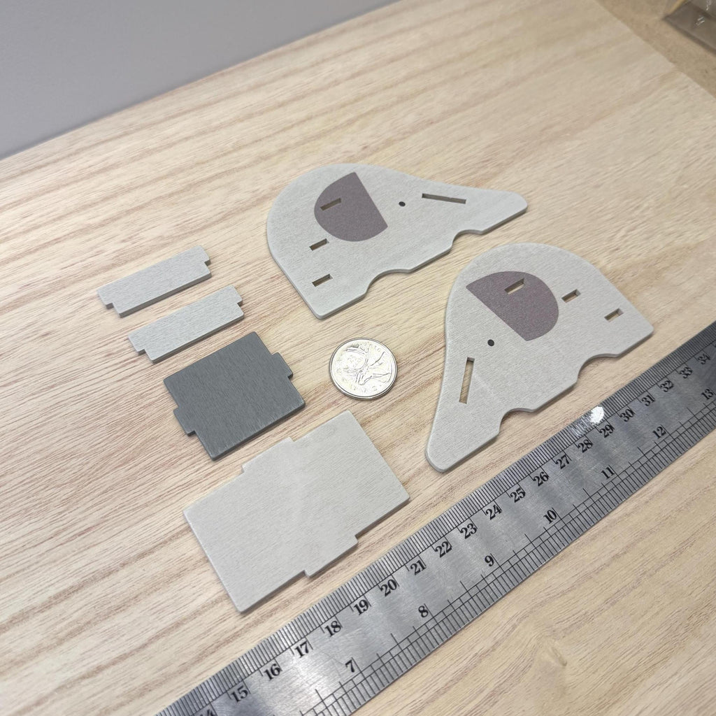 1:12 Scale Miniature Elephant Slide Kit for Nursery or Playroom, 2-3/8 inch tall, DIY Dollhouse Supply (gray)