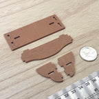 1:12 Scale Miniature Wood Scalloped Wall Shelf Kit, Unassembled, 3-3/8 inch long, DIY Dollhouse Supply (dusty pink)