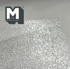 1:12 scale miniature embossed textured window film in clear, style A, close view of the hammered glass texture