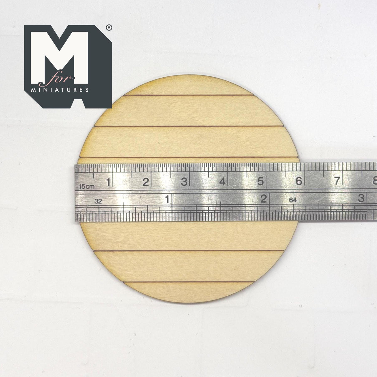 1:12 Scale Miniature Round Table Top, Unpainted, Ready to Paint, 2-3/8 inch dia., Dollhouse Craft Supply (wood)