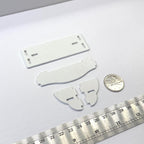 1:12 Scale Miniature Wood Scalloped Wall Shelf Kit, Unassembled, 3-3/8 inch long, DIY Dollhouse Supply (white)
