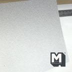 1:12 scale miniature ripple window film in clear, set of 2, frosted pebbled texture sheet shown with a ruler