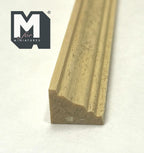 Miniature Ridged Wood Cornice Molding for Dollhouse Ceilings, 12 inch long