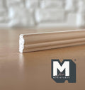 Miniature Wainscot Wood Rail for Dollhouse Walls, 18 inch long (white)