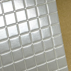 1:12 Scale Embossed Square Mosaic Tile Sheet, 8-1/4 inch square, DIY Dollhouse Supply (not self-adhesive) (gray)