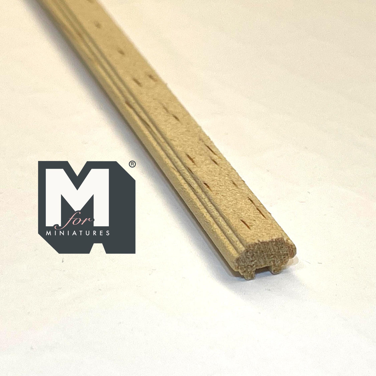 1:12 Scale Miniature Dollhouse Unpainted Flat Top Handrail with Groove, 18 inch long