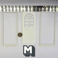 1:12 Scale Miniature Dollhouse Door with Arched Window and 2 Flat Frames, 6-7/8 inch high Dollhouse Supply (white)