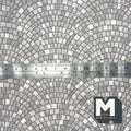 1:12 Scale Embossed Fan Pattern Cobblestone Paving Sheet, 8-1/4 inch square, DIY Dollhouse Supply (not self-adhesive) (gray)