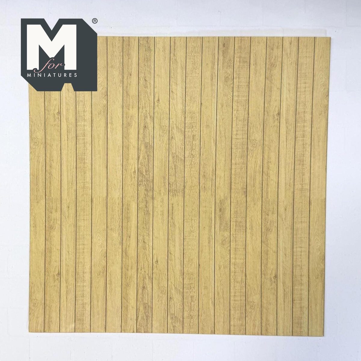 1:12 Scale Embossed Wood Plank Floor and Wall Sheet, 8-1/4 inch square, DIY Dollhouse Supply (not self-adhesive) (beige)