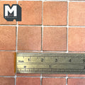 Miniature Terracotta Quarry Tile Embossed Sheet, 11/16 inch Tiles, 15-15/16 x 11-5/8 inch, DIY Dollhouse Supply