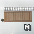 1:12 Scale Miniature Dollhouse Wood Grain Vertical Plank Wainscot Panel, 8-1/4 inch long (foamboard) (beige)