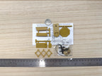 1:12 Scale Miniature Wall Clock, Telephone and Hat Rack Kit, 3 Pieces, DIY Dollhouse Supply