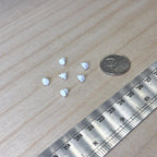 1:12 Scale Miniature White Round Cabinet Pulls Dresser Knobs Drawer Pulls Door Knobs 6 Piece Pack Dollhouse Supply
