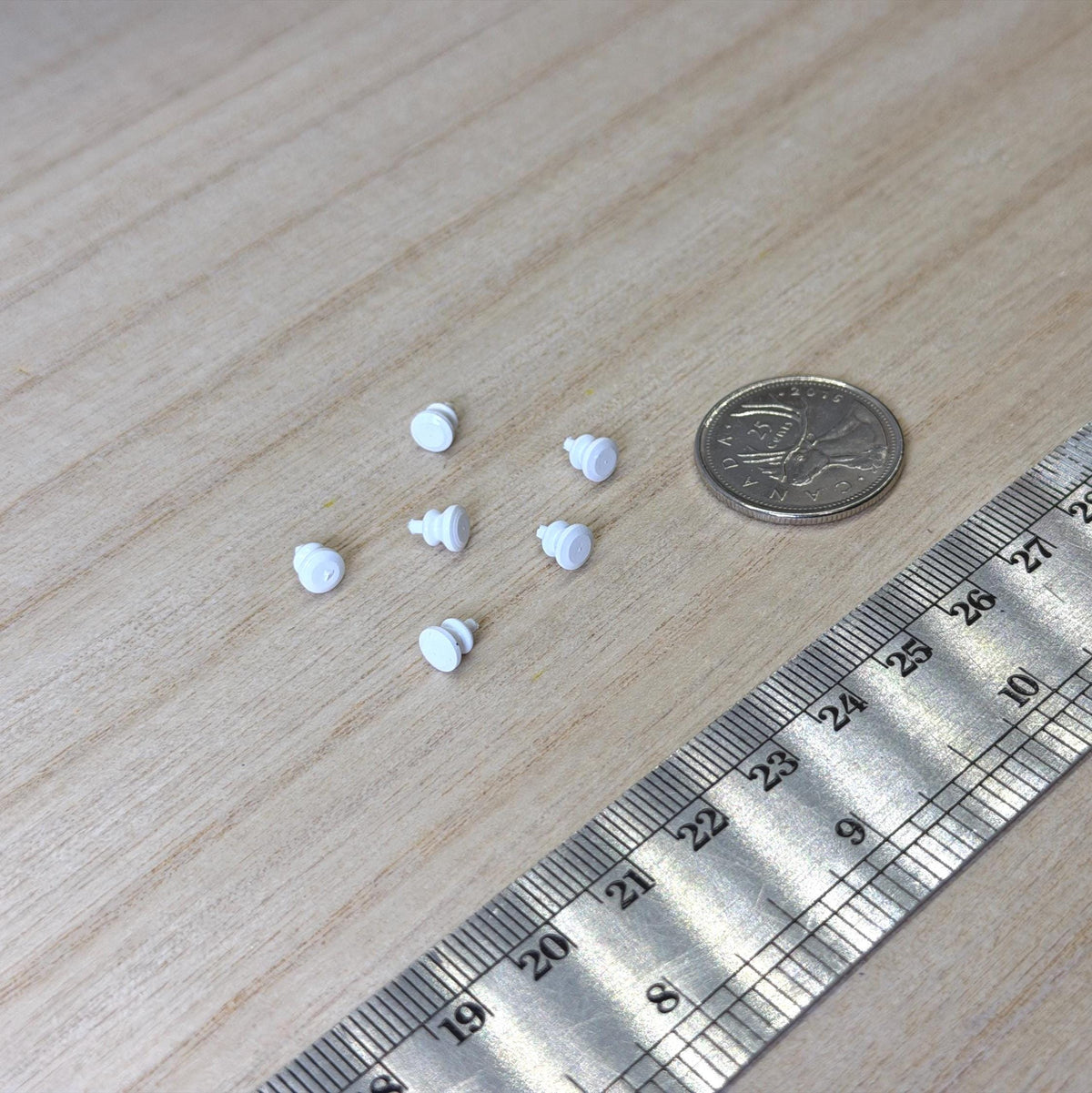 1:12 Scale Miniature White Round Cabinet Pulls Dresser Knobs Drawer Pulls Door Knobs 6 Piece Pack Dollhouse Supply