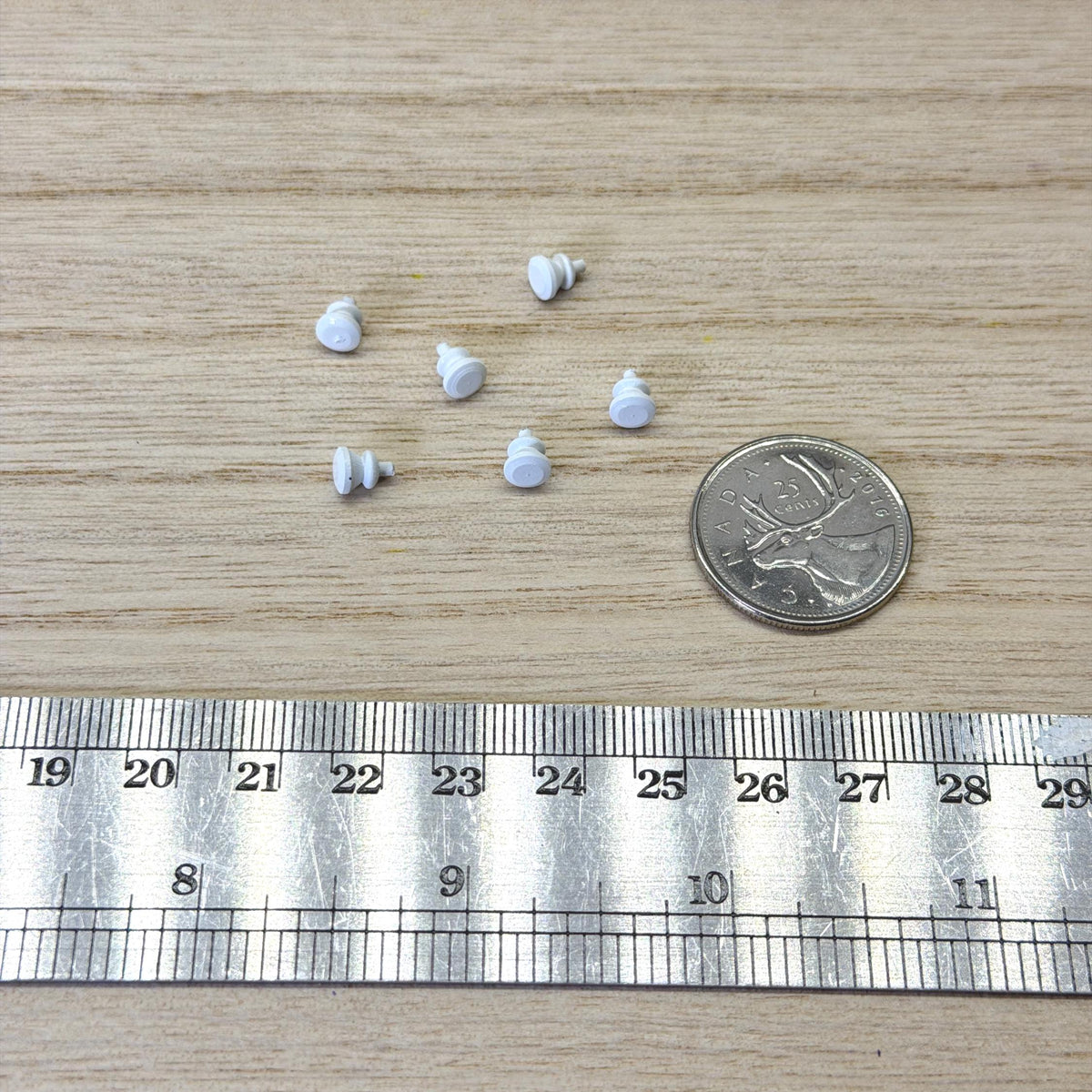 1:12 Scale Miniature White Round Cabinet Pulls Dresser Knobs Drawer Pulls Door Knobs 6 Piece Pack Dollhouse Supply