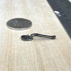 1:12 Scale Miniature Brass Door Handle Dollhouse Supply (gunmetal)