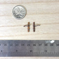 1:12 Scale Miniature Bronze Door Handle with Key Hole Old English Style Door Lever 2 Piece Pack Dollhouse Supply (antique copper)