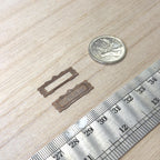 1:12 Scale Miniature Mail Slot, Front Plate and Frame, 1 inch wide, DIY Dollhouse Supply (antique copper)
