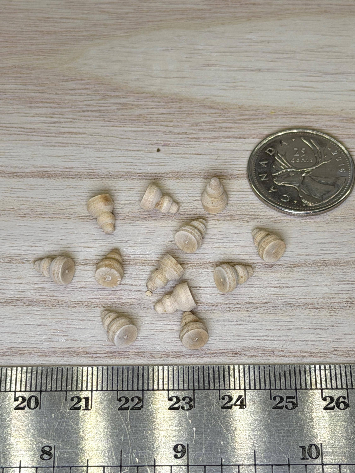 1:12 Scale Miniature Unpainted Turned Wood Beehive Knobs, Set of 12, 1/4 inch tall, DIY Dollhouse Supply
