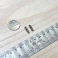 1:12 Scale Miniature Drop Pulls with Backplates, Set of 2, 5/8 inch tall, DIY Dollhouse Supply (antique brass)