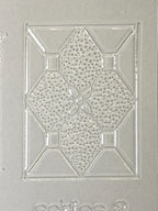 1:12 Scale Miniature Unpainted Stained Glass Window Insert, Diamond and Flower Design, 1-3/4 x 2-3/8 inch, DIY Dollhouse Supply (clear)