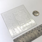 1:12 Scale Miniature Unpainted Stained Glass Window Insert, Diamond and Flower Design, 1-3/4 x 2-3/8 inch, DIY Dollhouse Supply (clear)