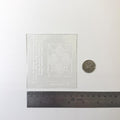 1:12 Scale Miniature Unpainted Stained Glass Window Insert, Diamond and Flower Design, 1-3/4 x 2-3/8 inch, DIY Dollhouse Supply (clear)