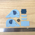 1:12 Scale Miniature Elephant Slide Kit for Nursery or Playroom, 2-3/8 inch tall, DIY Dollhouse Supply (blue)