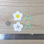 1:12 Scale Miniature Daisy Table Kit for Nursery or Playroom, 1-5/16 inch tall, Self-assemble DIY Dollhouse Supply (white and mint green)