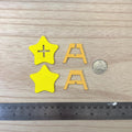1:12 Scale Miniature Star Table Kit for Nursery or Playroom, 1-5/16 inch tall, Self-assemble DIY Dollhouse Supply (yellow and orange)