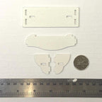 1:12 Scale Miniature Wood Scalloped Wall Shelf Kit, Unassembled, 3-3/8 inch long, DIY Dollhouse Supply (white)